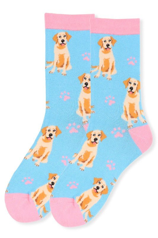 Women's Fun Labrador Retriever Dog Crew Socks