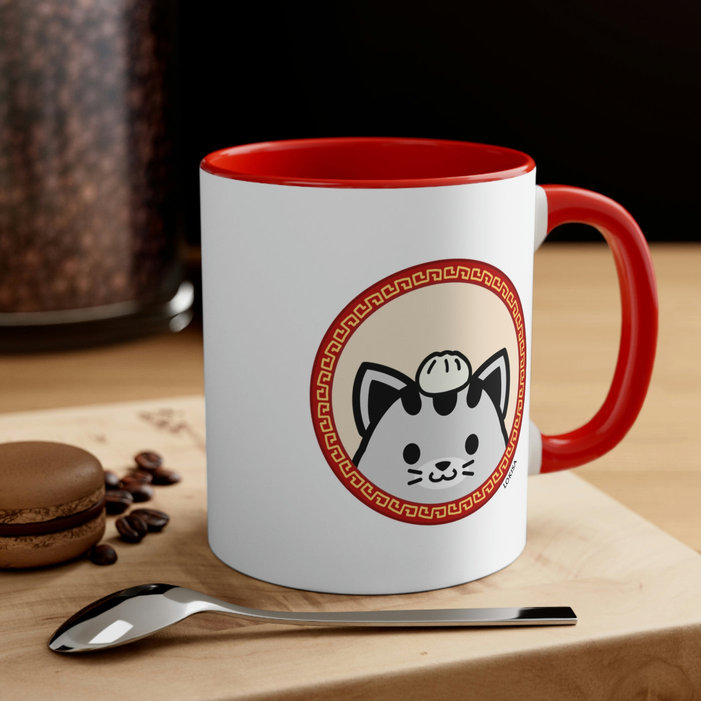 Bow for the Bao Cat Mug - Red