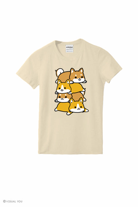 Corgi & Shiba Pile T-Shirt (Kids)