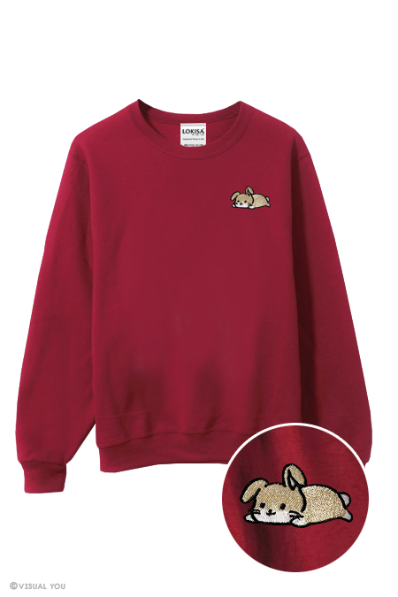 Beige sales embroidered sweatshirt