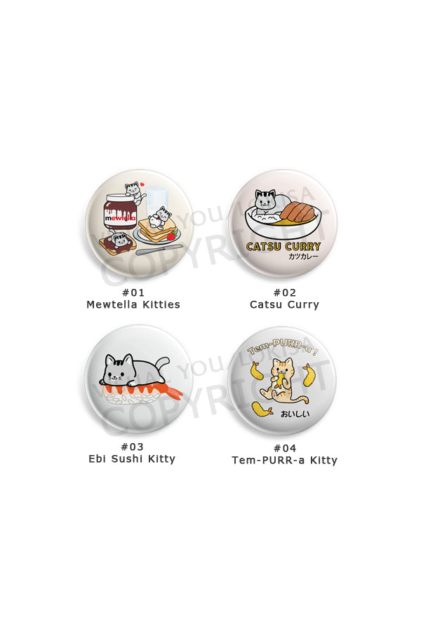 Kitty Cat Foodie Love Button