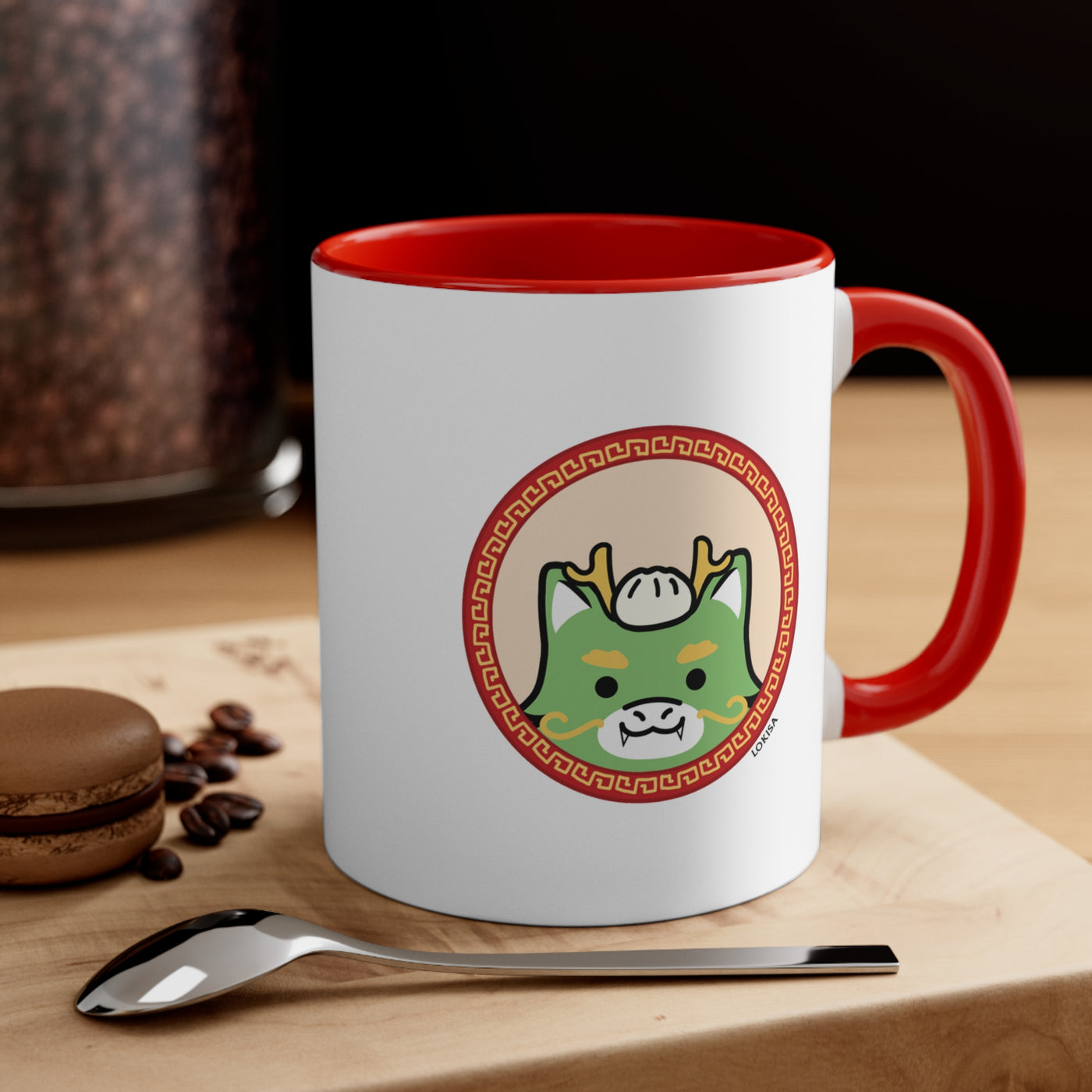 Bow for the Bao Jade Dragon Mug - Red