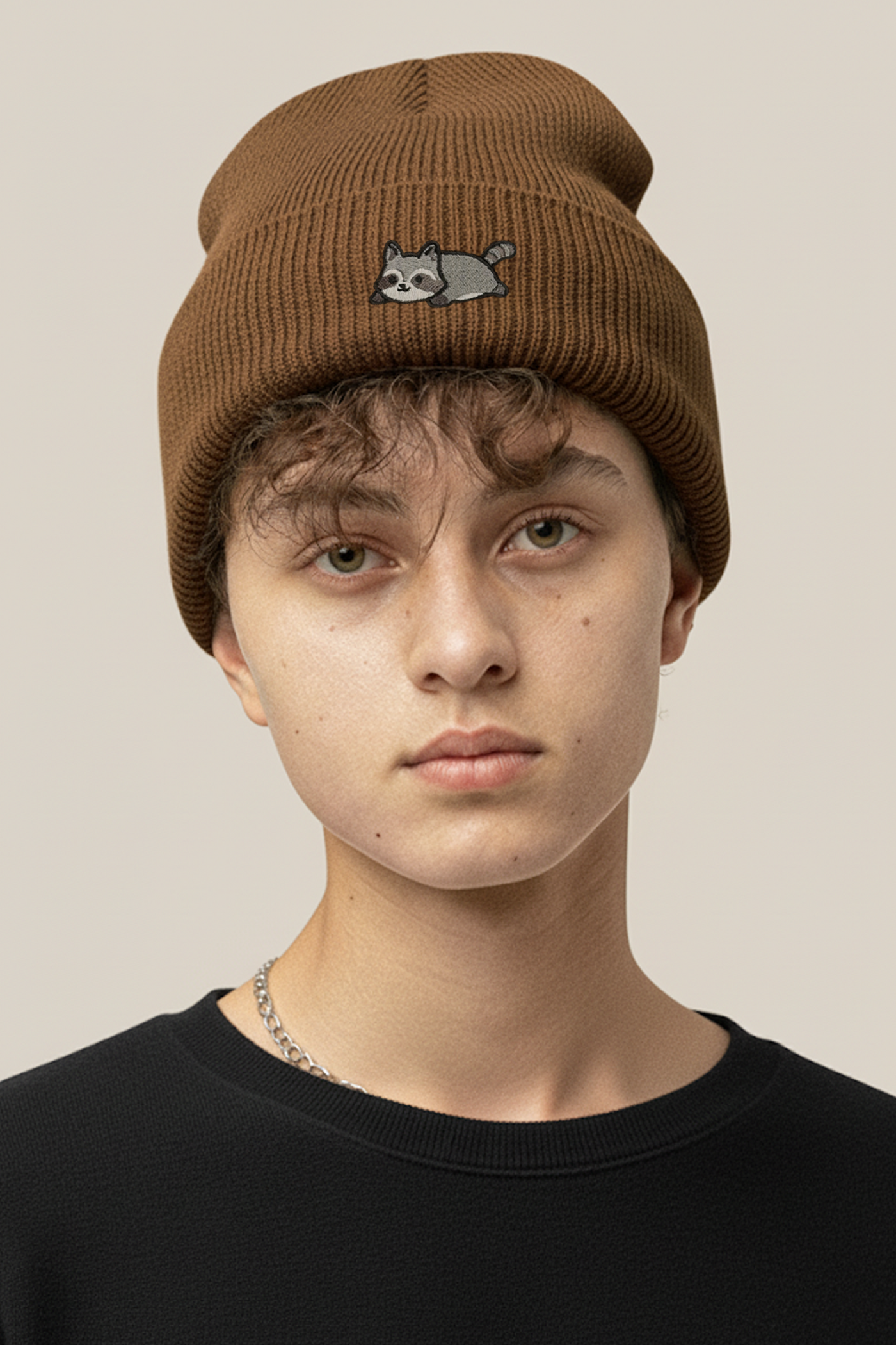 Echo Icon Cuffed Beanie - Raccoon
