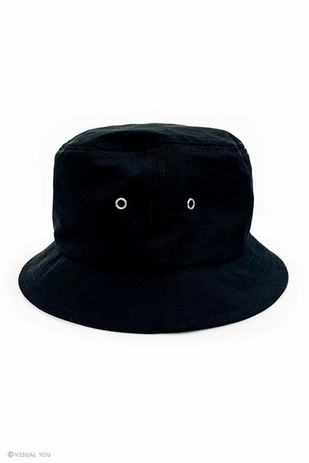 Relaxing Black Shiba Inu Eyelet Bucket Hat