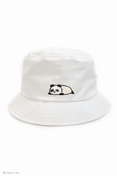 Relaxing Panda Eyelet Bucket Hat