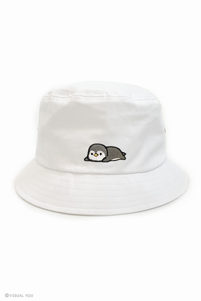 Relaxing Penguin Eyelet Bucket Hat
