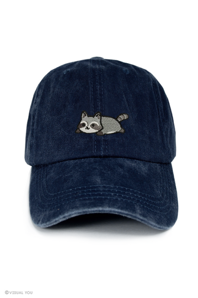 Relaxing Raccoon Dad Cap - Wash Style