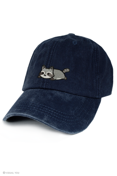 Relaxing Raccoon Dad Cap - Wash Style