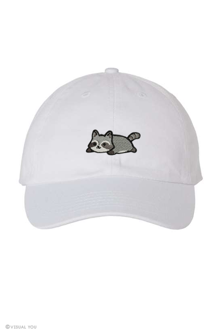 Relaxing Raccoon Dad Cap