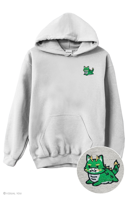 Chubby Tubby Jade Dragon Embroidered Hoodie