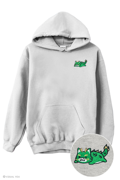 Relaxing Jade Dragon Embroidered Hoodie