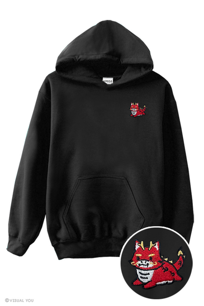 Chubby Tubby Red Dragon Embroidered Hoodie