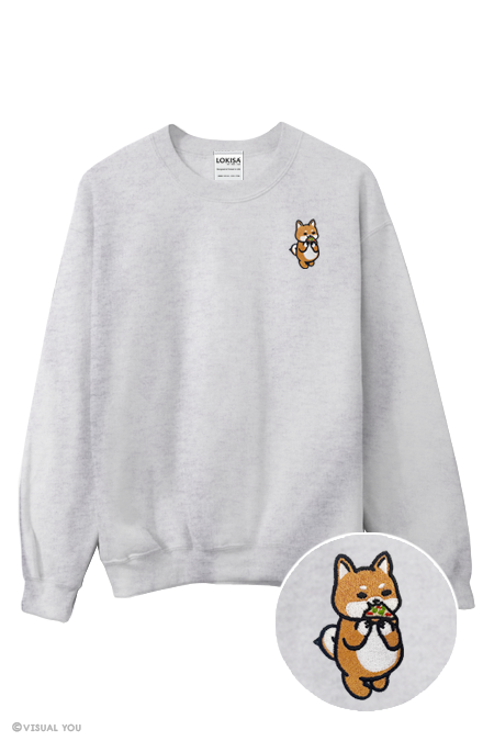 Event Exclusive Pizza Shiba  Embroidered Sweatshirt