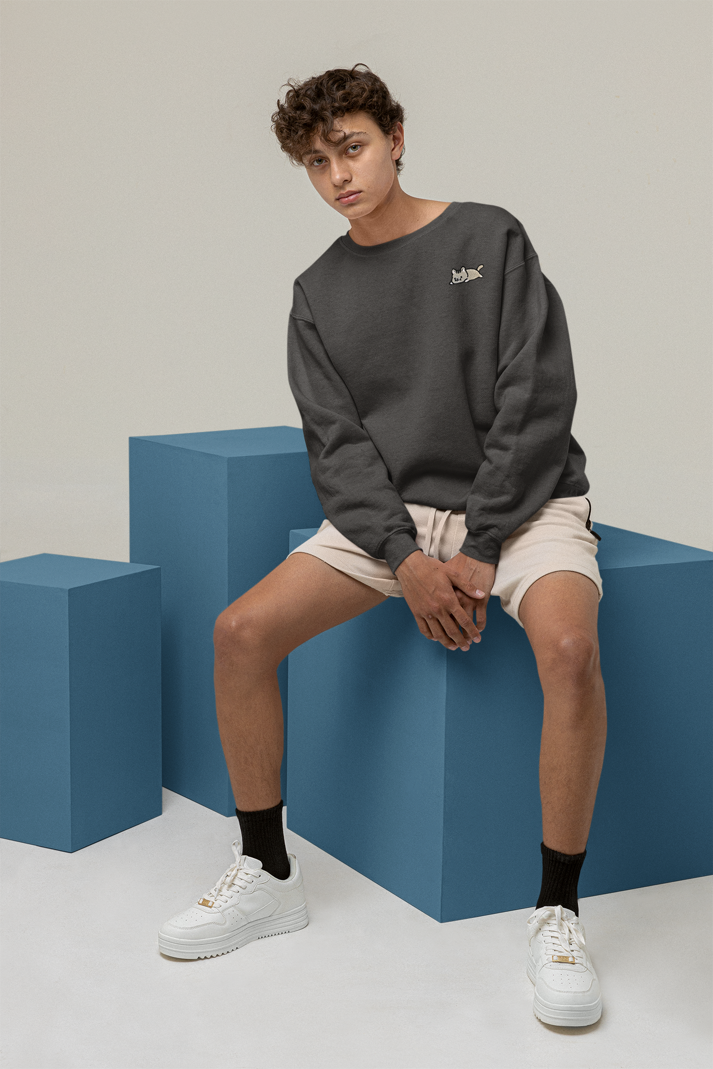 Legacy Icon Embroidery Sweatshirt - Cat