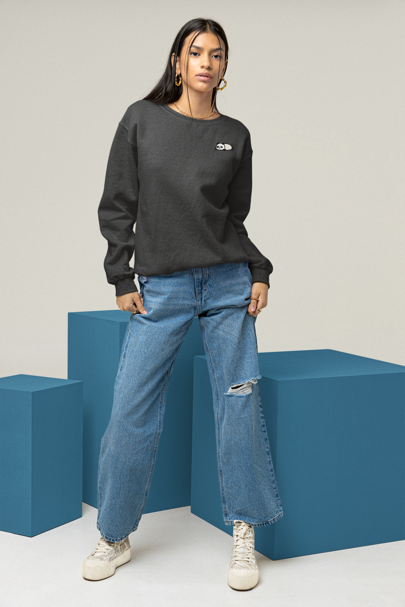Legacy Icon Embroidery Sweatshirt - Panda