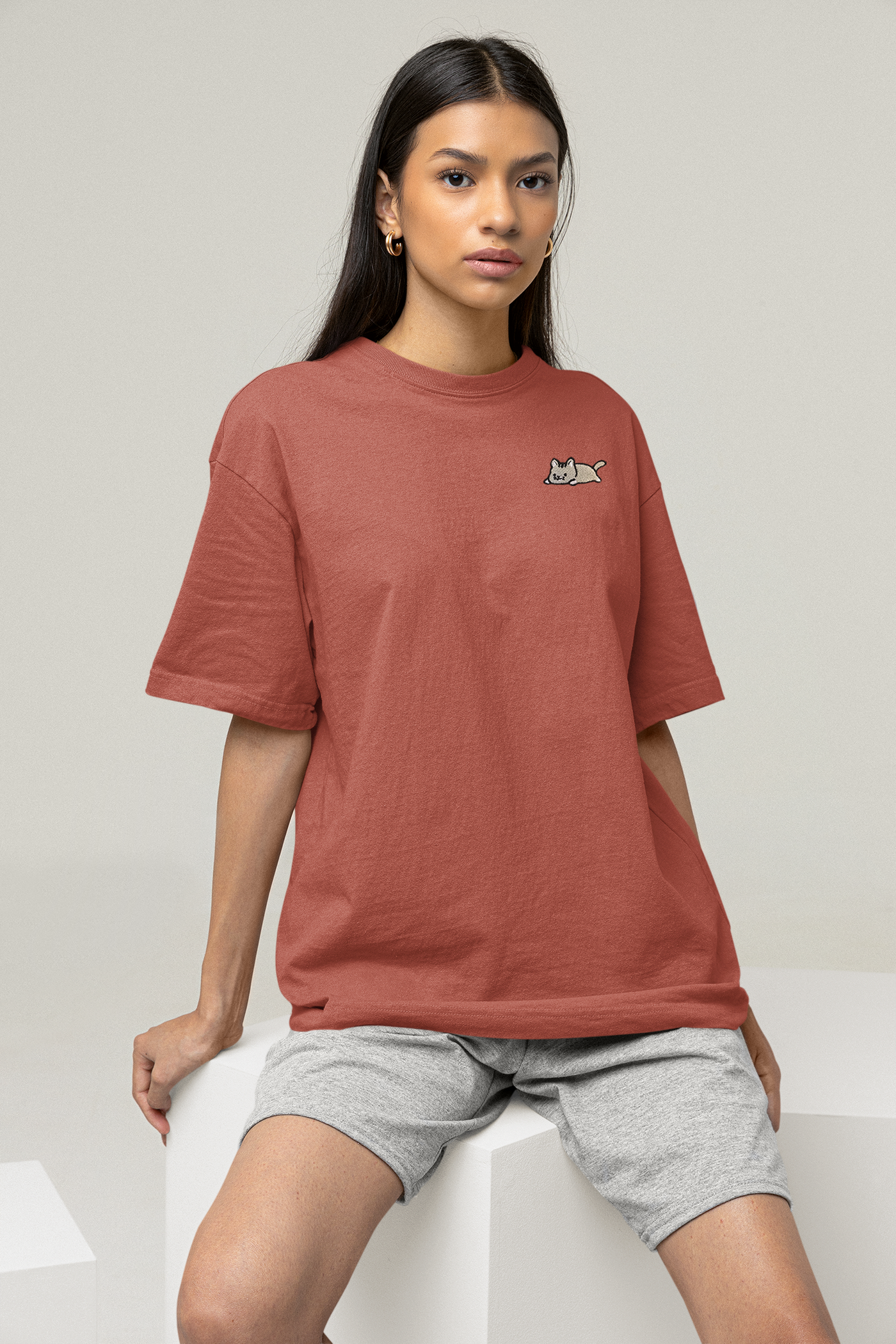 Legacy Icon Embroidery T-Shirt - Cat