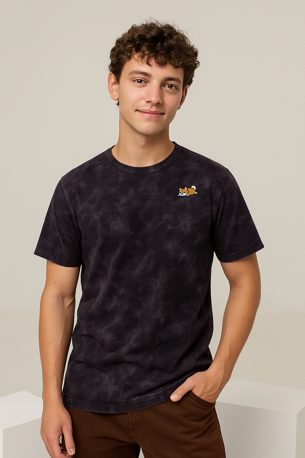 Legacy Icon Embroidery T-Shirt Vintage wash - Shiba Inu