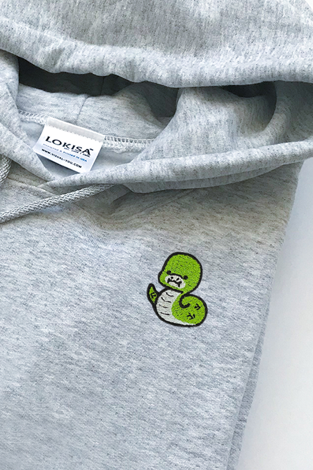 Chubby Tubby Snake Embroidered Hoodie