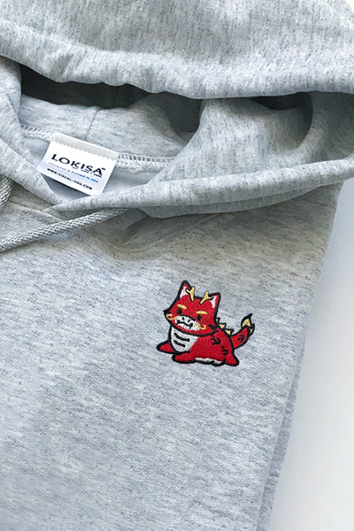 Chubby Tubby Red Dragon Embroidered Hoodie