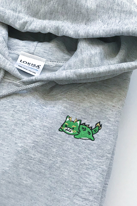 Relaxing Jade Dragon Embroidered Hoodie