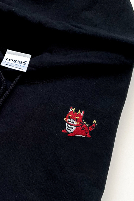 Chubby Tubby Red Dragon Embroidered Hoodie