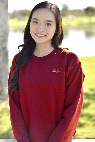 Relaxing Red Dragon Embroidered Sweatshirt