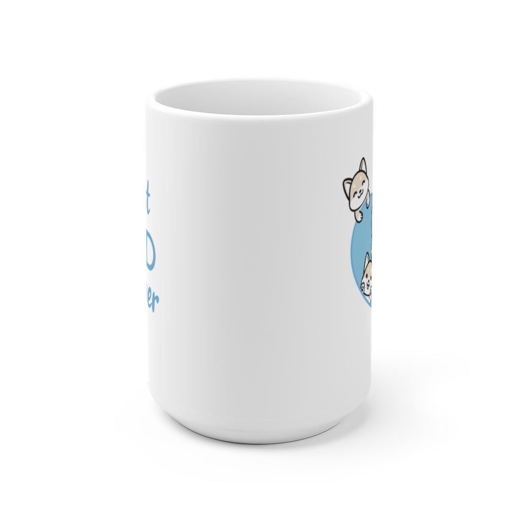 Best Dad forever White Shiba Inu Mug (5x Puppies)