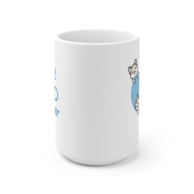 Best Dad forever White Shiba Inu Mug (5x Puppies)