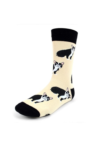 Men's Fun French Bulldog Crew Socks