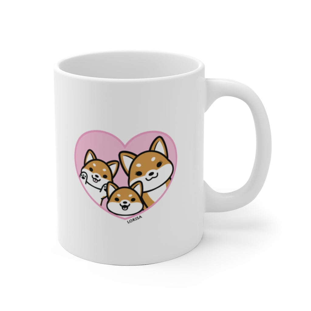Best Mom forever Red Shiba Inu Mug (2x Puppies)