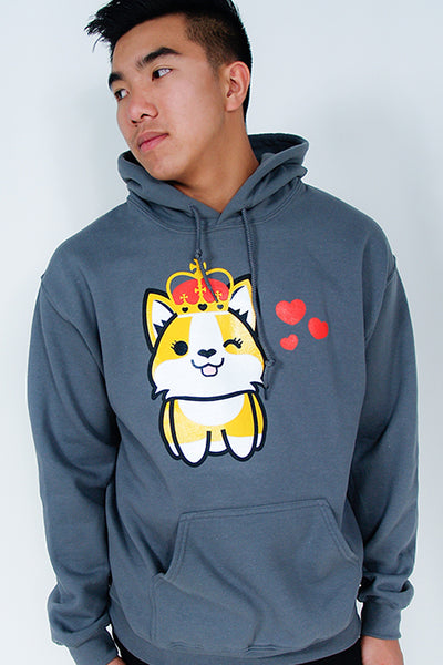 Corgi Queen in Love Hoodie