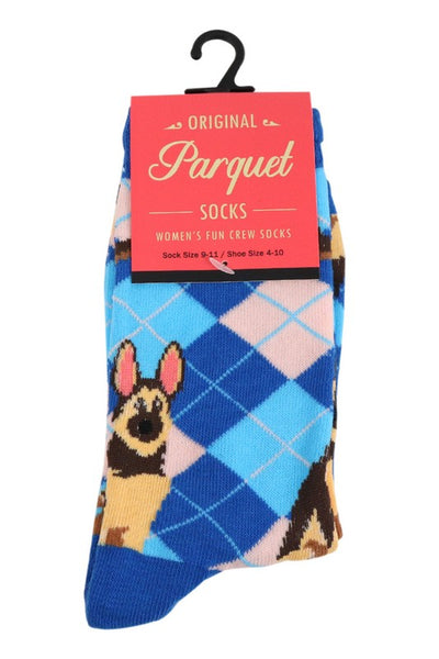 Women's Fun German Shepherd Dog Crew Socks