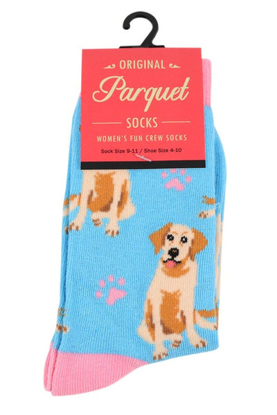 Women's Fun Labrador Retriever Dog Crew Socks