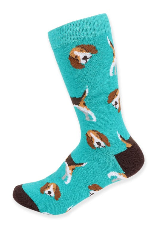 Women's Fun Beagle Dog Crew Socks