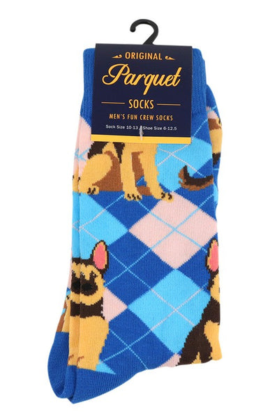 Men's Fun German Shepherd Dog Crew Socks