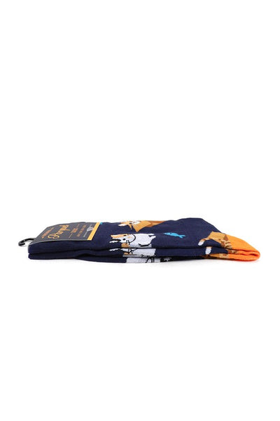 Men's Fun Cats in the Box Crew Socks