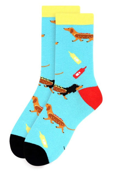 Women's Fun Dachshund Wiener Dog Crew Socks