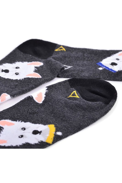 Men's Fun West Highland White Terrier Westie Dog Crew Socks