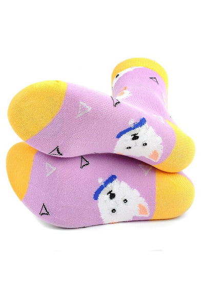 Women's Fun West Highland White Terrier Westie Dog Crew Socks