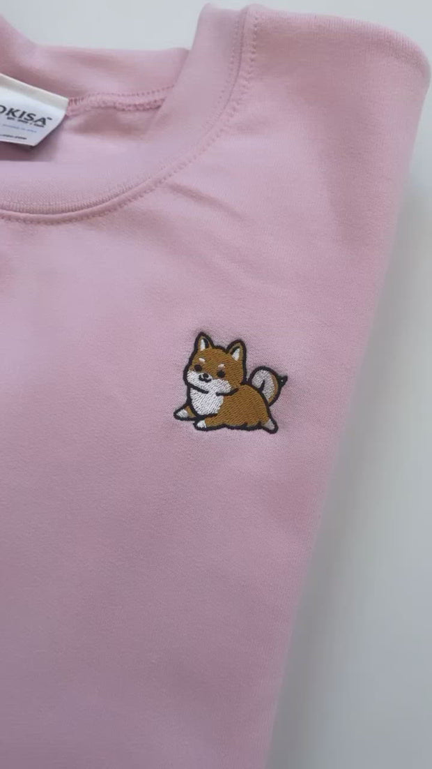 Chubby Tubby Red Shiba Inu Embroidered Sweatshirt – Visual You