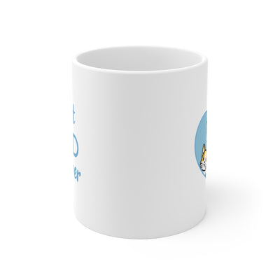 Best Dad forever Tan Corgi Mug (4x Puppies)