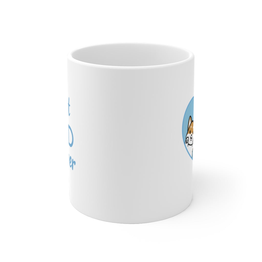 Best Dad forever Red Shiba Inu Mug (2x Puppies)
