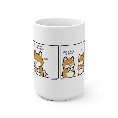 Shiba Inu Buddies Donut Comic Mug