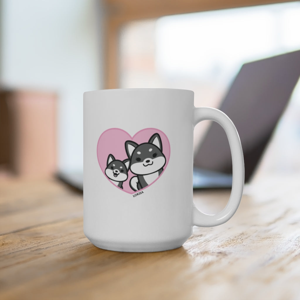 Best Mom forever Black Shiba Inu Mug (1x Puppy)