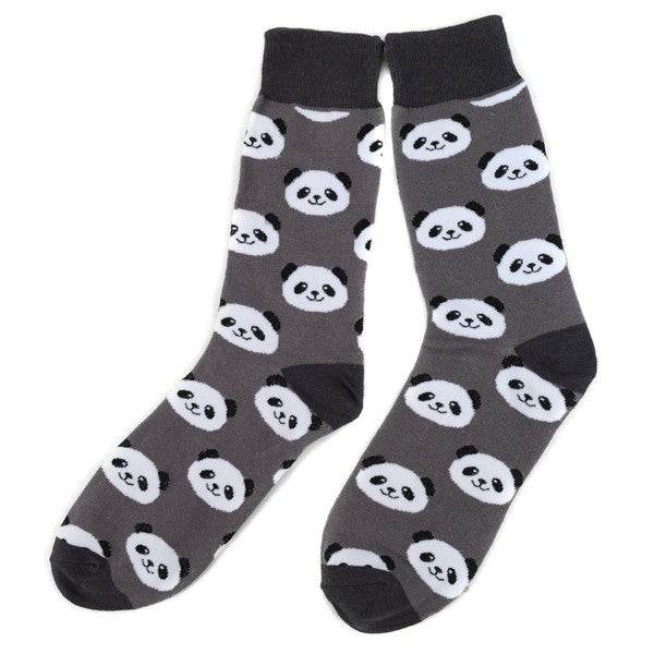 Men's Fun Panda Bear Crew Socks