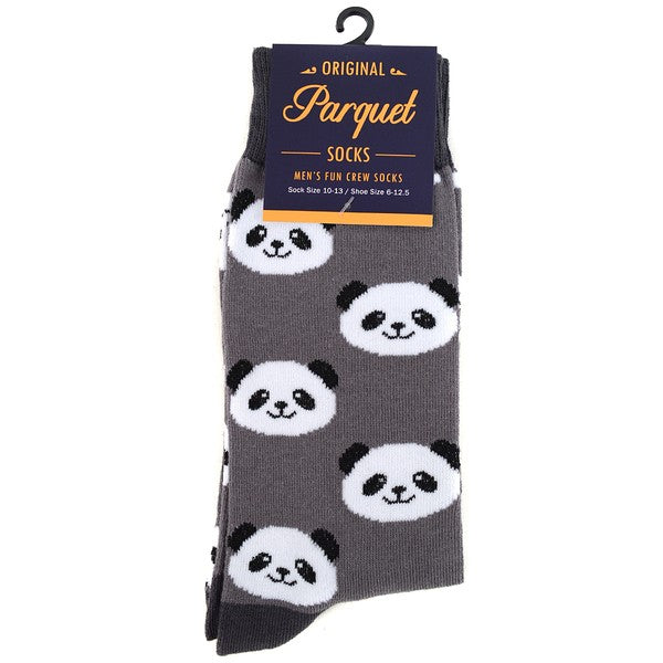 Men's Fun Panda Bear Crew Socks