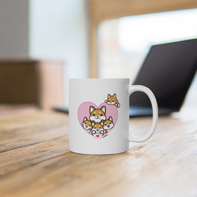 Best Mom forever Red Shiba Inu Mug (4x Puppies)