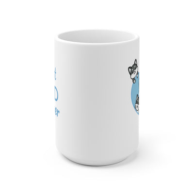 Best Dad forever Black Shiba Inu Mug (5x Puppies)