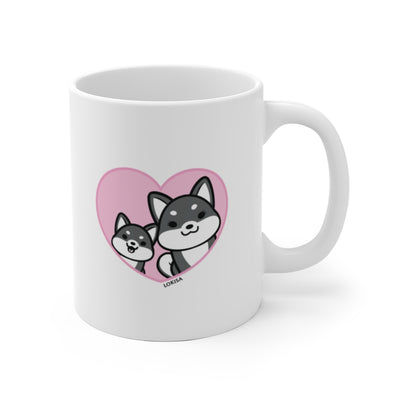 Best Mom forever Black Shiba Inu Mug (1x Puppy)