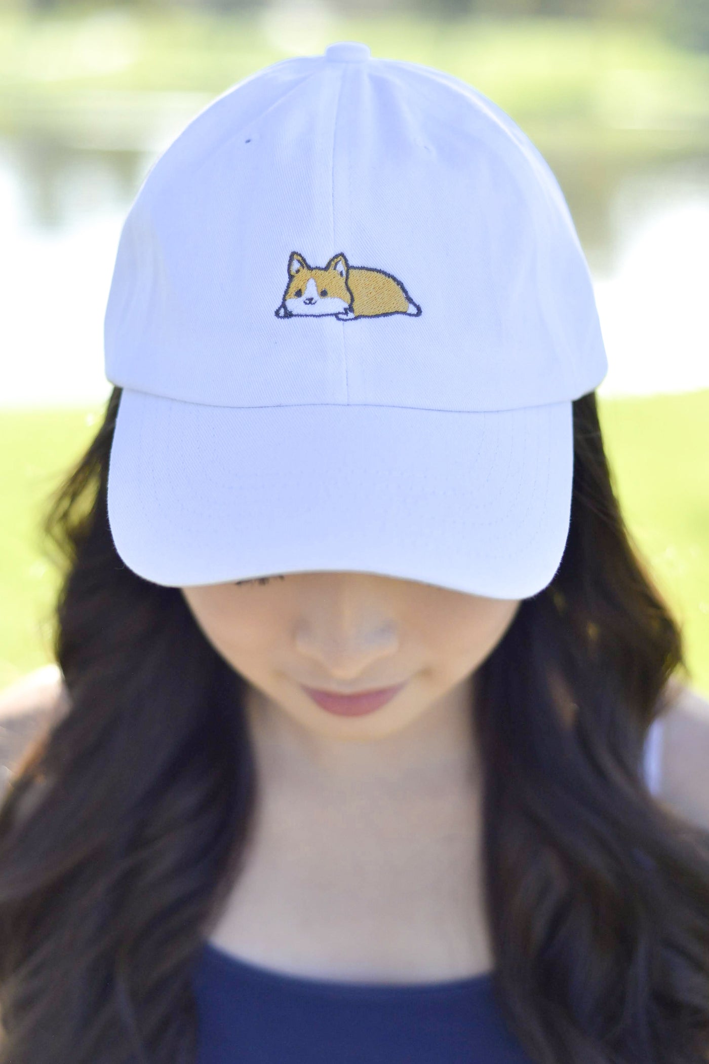 Relaxing Corgi Dad Cap